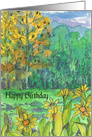 Happy Birthday Autumn Mountain Landscape card