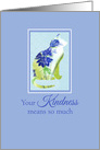 Your Kindness Means So Much Blue Cat card
