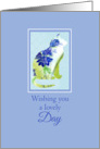 Wishing you a lovely day Flower Cat Watercolor Art card