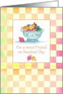 Friend Happy Sweetest Day Colorful Candy Pastel Checks card