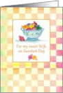 For my Sweet Wife on Sweetest Day Candy Pastel Check Gingham card