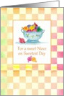 For a sweet Niece on Sweetest Day Candy Pastel Check Gingham card