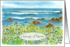 Change of Name Announcement Ocean Coastline card