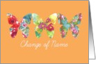 Change of Name Announcement Butterflies card