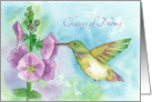 Change of Name Hummingbird Flowers card