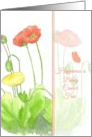Congratulations Cancer Free Poppy Flowers Butterfly card