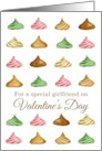 Happy Valentine’s Day Girlfriend Candy Watercolor Illustration card