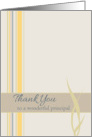 Thank You Principal Yellow Stripes card