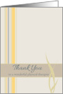 Thank You Physical Therapist Yellow Stripes card