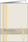 Thank You Doctor Yellow Stripes card