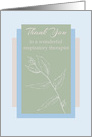 Thank You Respiratory Therapist Blue Botanical card