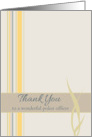 Thank You Police Officer Yellow Stripes card