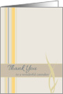 Thank You Caretaker Yellow Stripes card