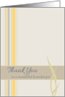 Thank You Housekeeper Yellow Stripes card