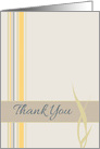 Thank You Plants Yellow Stripes Blank card