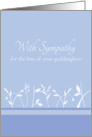 With Sympathy Loss of Goddaughter White Plant Art card