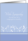 With Sympathy Loss of Congregation Member Plant Art card