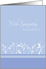 With Sympathy From Both of Us Loss of Loved One card