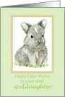 Happy Easter Goddaughter Gray Bunny Rabbit card