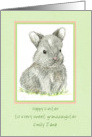 Happy Easter Granddaughter Rabbit Custom Name card