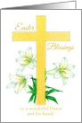 Easter Blessings Pastor and Family Cross card