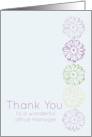 Thank You Office Manager Daisy Purple Flowers card