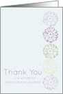 Thank You Administrative Assistant Daisy Purple Flowers card