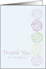 Referral Thank You Daisy Purple Flowers card