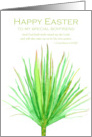 Happy Easter Boyfriend Palm Frond Bible Scripture card