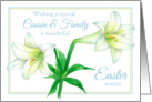 Happy Easter Cousin and Family White Lily Flower card