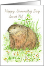 Happy Groundhog Day Secret Pal Woodchuck card