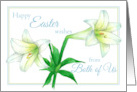 Happy Easter From Both of Us White Lily Flowers card