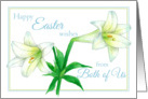 Happy Easter From Both of Us White Lily Flower Art card