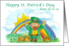 Happy St. Patrick’s Day From All of Us Leprechaun Rainbow card