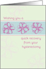 Get Well Soon From Hysterectomy Pink Flower Art card