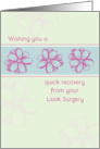 Get Well Soon From Lasik Eye Surgery Pink Flowers card