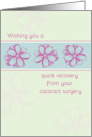 Get Well Soon From Cataract Eye Surgery Pink Flowers card
