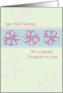 Get Well Soon Special Daughter-in-Law Pink Flowers card