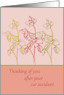 Thinking of you after car accident get well soon card