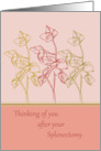 Thinking of you after splenectomy get well soon card