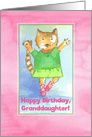 Happy Birthday Granddaughter Kitten Ballet Dancer card