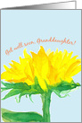 Get Well Soon Grandddaughter Sunflower card