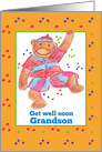 Get Well Soon Grandson Monkey Stars card