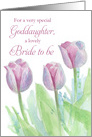 Bridal Shower Congratulations Goddaughter Tulips Watercolor card