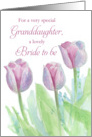 Bridal Shower Congratulations Granddaughter Tulips Watercolor card