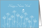 Happy Nurses Week Chamomile Flowers Butterfly card