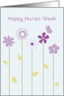 Happy Nurses Week Purple Flowers Butterfly card