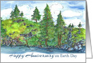 Happy Anniversary on Earth Day Pine Trees card