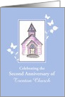 Custom Church Anniversary Invitation Watercolor Art card