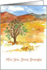 Miss You Great Grandpa Mountain Landscape Watercolor card